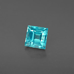 0.82캐럿 천연 라이트 블루 아파타이트, 스퀘어, 4.8×4.8 mm, VS