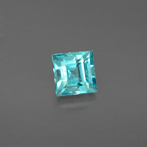 0.77캐럿 천연 라이트 블루 아파타이트, 스퀘어, 4.9×4.8 mm, VS