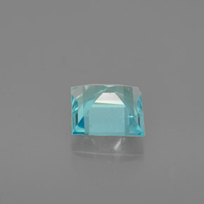0.79캐럿 천연 라이트 블루 아파타이트, 스퀘어, 5.6×5.4 mm, VS