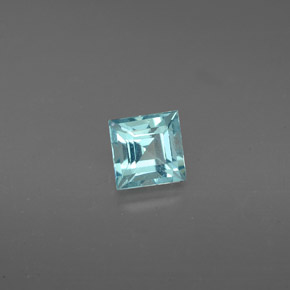 0.63캐럿 천연 라이트 블루 아파타이트, 스퀘어, 4.8×4.8 mm, VS