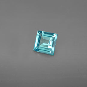 0.53캐럿 천연 라이트 블루 아파타이트, 스퀘어, 5×4.9 mm, VS