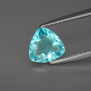 1.22캐럿 천연 라이트 블루 아파타이트, 트릴리언, 7.2×7 mm, VVS-VS