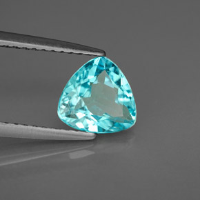 1.22캐럿 천연 라이트 블루 아파타이트, 트릴리언, 7.2×7 mm, VVS-VS
