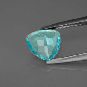 1.22캐럿 천연 라이트 블루 아파타이트, 트릴리언, 7.2×7 mm, VVS-VS