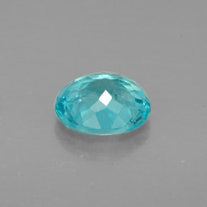 0.88캐럿 천연 라이트 블루 아파타이트, 타원형 컷, 6.6×5.6 mm, VS