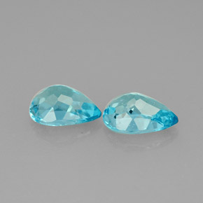 캐럿 천연 라이트 블루 아파타이트 보석, 배 모양, 6.9×5 mm, VS-SI