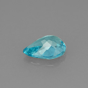 0.71캐럿 천연 라이트 블루 아파타이트, 배 모양, 7.1×5 mm, VS