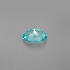 1.29캐럿 천연 라이트 블루 아파타이트, 타원형 컷, 8.1×6.2 mm, VS