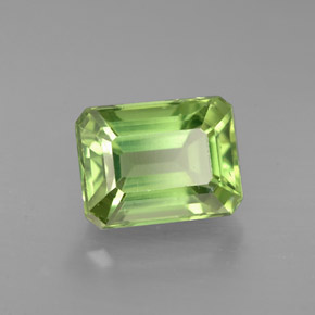 1.97캐럿 천연 그린 아파타이트, 에메랄드 컷, 8×6 mm, VS