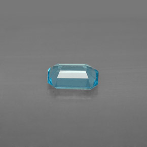 1.11캐럿 천연 라이트 블루 아파타이트, 에메랄드 컷, 7.7×5.5 mm, VS