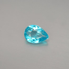 0.67캐럿 천연 라이트 블루 아파타이트, 배 모양, 6.9×5 mm, VS