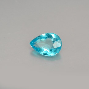 0.67캐럿 천연 라이트 블루 아파타이트, 배 모양, 6.9×5 mm, VS