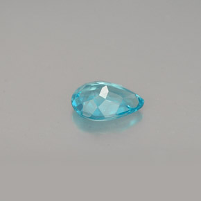 0.67캐럿 천연 라이트 블루 아파타이트, 배 모양, 6.9×5 mm, VS
