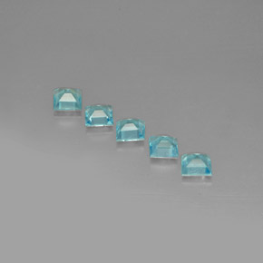캐럿 천연 라이트 블루 아파타이트 보석, 스퀘어, 5.1×5 mm, VS