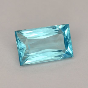 1.19캐럿 천연 라이트 블루 아파타이트, 바게트, 7.9×5 mm, VS