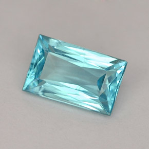 1.19캐럿 천연 라이트 블루 아파타이트, 바게트, 7.9×5 mm, VS