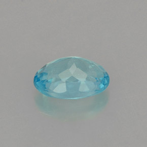 0.60캐럿 천연 라이트 블루 아파타이트, 타원형 컷, 6.3×4.4 mm, VS-SI