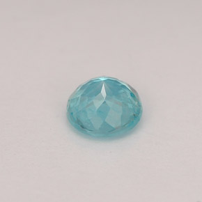 0.49캐럿 천연 라이트 블루 아파타이트, 라운드 컷, 4.84 mm, VS