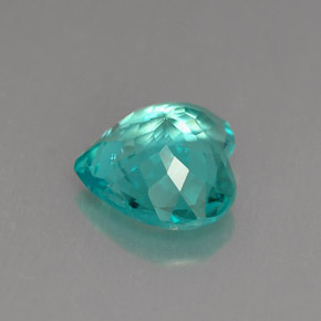 1.67캐럿 천연 라이트 블루 아파타이트, 하트 모양, 8.5×7.7 mm, VS