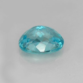 1.27캐럿 천연 라이트 블루 아파타이트, 타원형 컷, 7.6×5.6 mm, VVS-VS