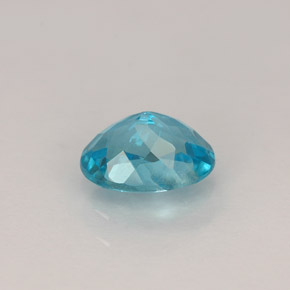 0.92캐럿 천연 라이트 블루 아파타이트, 타원형 컷, 7.1×5.1 mm, VVS-VS
