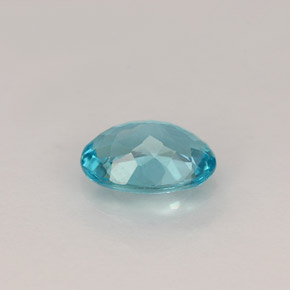 0.82캐럿 천연 라이트 블루 아파타이트, 타원형 컷, 7.1×5.1 mm, VS
