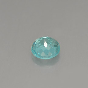 0.50캐럿 천연 라이트 블루 아파타이트, 라운드 컷, 4.89 mm, VS