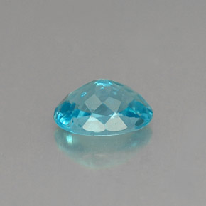 0.89캐럿 천연 라이트 블루 아파타이트, 타원형 컷, 7.1×5.1 mm, VVS-VS