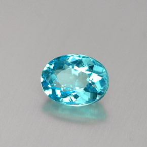 0.94캐럿 천연 라이트 블루 아파타이트, 타원형 컷, 6.8×5.2 mm, VS