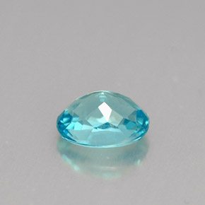 0.94캐럿 천연 라이트 블루 아파타이트, 타원형 컷, 6.8×5.2 mm, VS