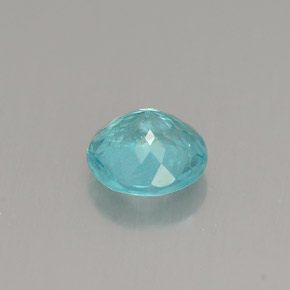 0.91캐럿 천연 라이트 블루 아파타이트, 라운드 컷, 6.18 mm, VS