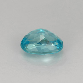 0.98캐럿 천연 라이트 블루 아파타이트, 타원형 컷, 7.1×5.1 mm, VS-SI