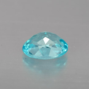 0.96캐럿 천연 라이트 블루 아파타이트, 타원형 컷, 7.1×5.3 mm, VS