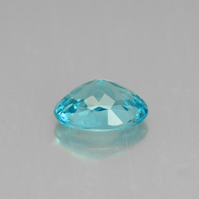 0.88캐럿 천연 라이트 블루 아파타이트, 타원형 컷, 7.1×5.2 mm, VS