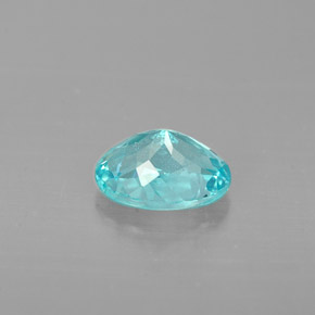 0.86캐럿 천연 라이트 블루 아파타이트, 타원형 컷, 7×5.1 mm, VS