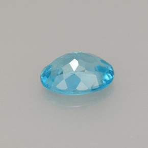 0.86캐럿 천연 라이트 블루 아파타이트, 타원형 컷, 7.1×5.2 mm, VS