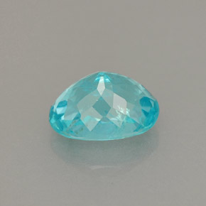 1.06캐럿 천연 라이트 블루 아파타이트, 타원형 컷, 7.1×5.2 mm, VS