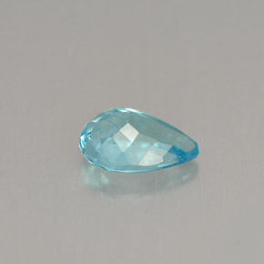 0.67캐럿 천연 라이트 블루 아파타이트, 배 모양, 6.8×4.8 mm, VVS-VS