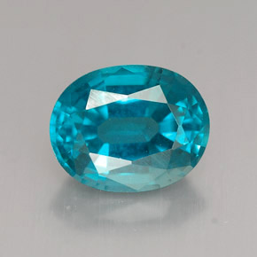 3.24캐럿 천연 라이트 블루 아파타이트, 타원형 컷, 10.2×8.1 mm, VVS-VS