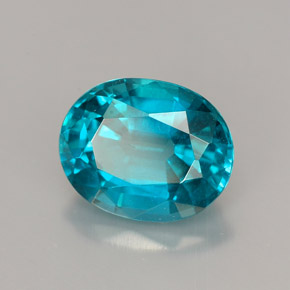 2.94캐럿 천연 라이트 블루 아파타이트, 타원형 컷, 9.9×8 mm, VS