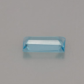 0.67캐럿 천연 라이트 블루 아파타이트, 바게트, 7.4×3.9 mm, VS