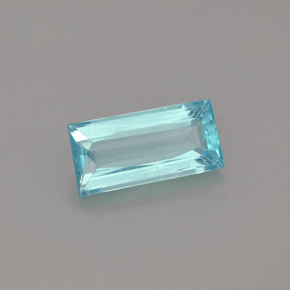 1.08캐럿 천연 라이트 블루 아파타이트, 바게트, 8.7×4.3 mm, VS