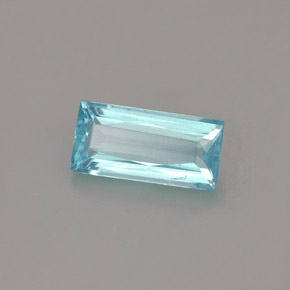 1.08캐럿 천연 라이트 블루 아파타이트, 바게트, 8.7×4.3 mm, VS