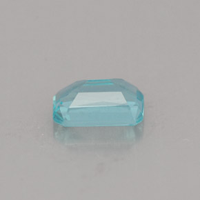 0.76캐럿 천연 라이트 블루 아파타이트, 에메랄드 컷, 6.6×4.3 mm, VS