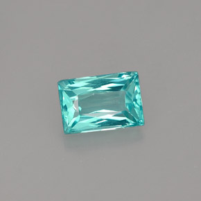 1.04캐럿 천연 라이트 블루 아파타이트, 바게트, 7×4.8 mm, VS