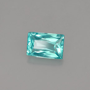 1.04캐럿 천연 라이트 블루 아파타이트, 바게트, 7×4.8 mm, VS