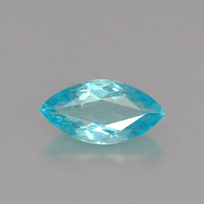 0.82캐럿 천연 라이트 블루 아파타이트, 마퀴즈, 8.8×4.5 mm, VS