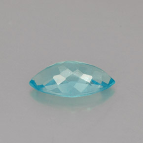 0.82캐럿 천연 라이트 블루 아파타이트, 마퀴즈, 8.8×4.5 mm, VS