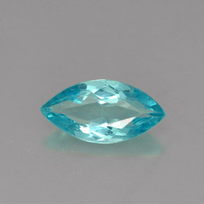 0.79캐럿 천연 라이트 블루 아파타이트, 마퀴즈, 9×4.6 mm, VS