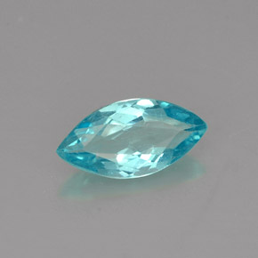 0.79캐럿 천연 라이트 블루 아파타이트, 마퀴즈, 9×4.6 mm, VS